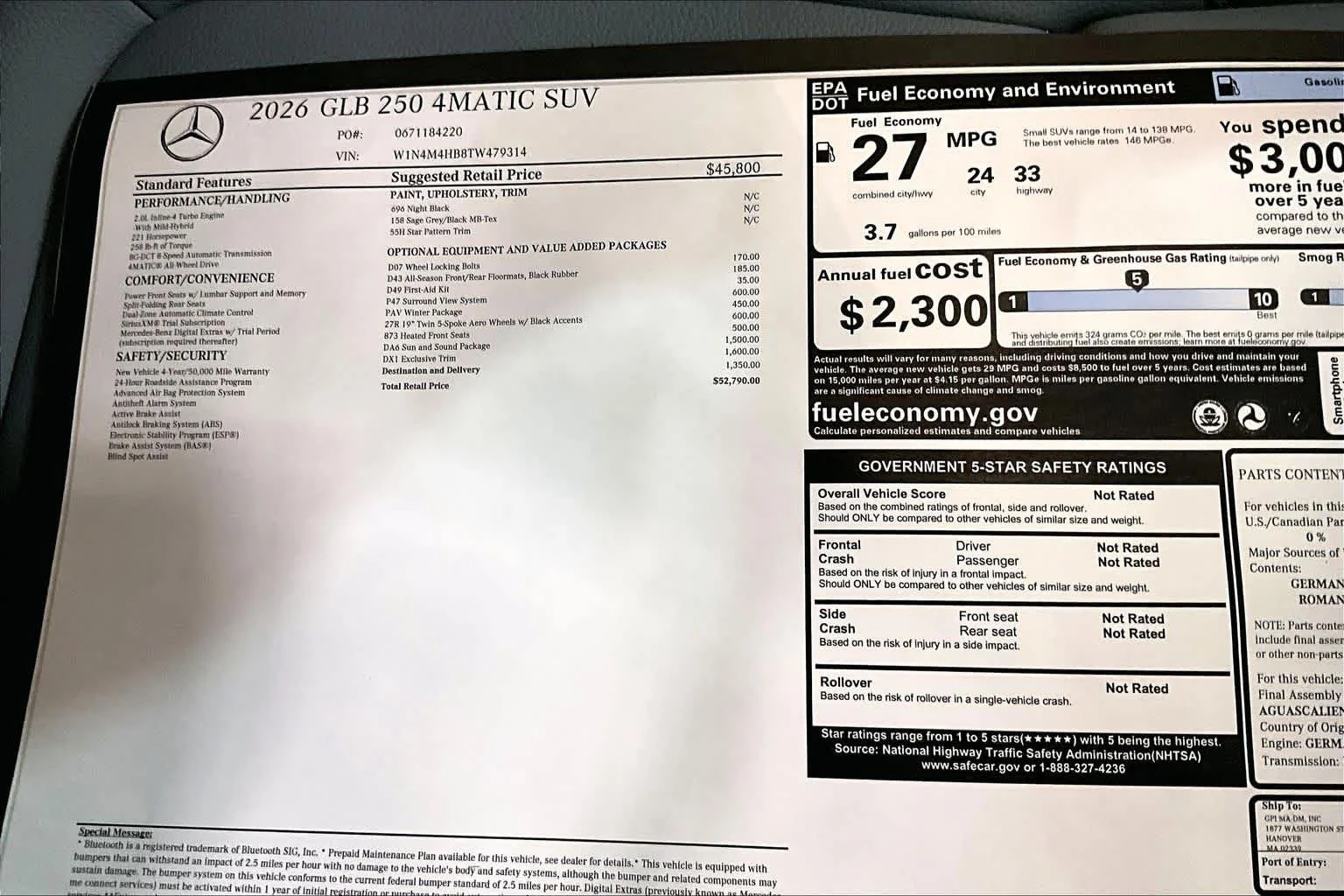 New 2026 Night Black Mercedes-Benz GLB 250 image 19