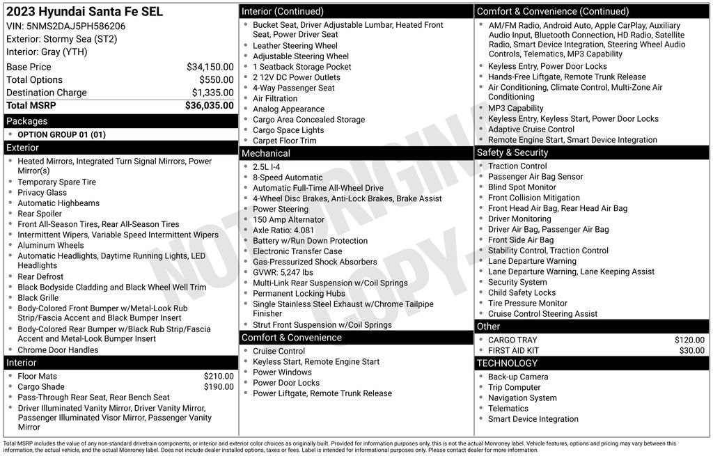 Certified Used 2023 Blue Hyundai SEL image 3