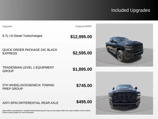 New 2026 Diamond Black Crystal Pearl-Coat Exterior Paint RAM Tradesman image 4