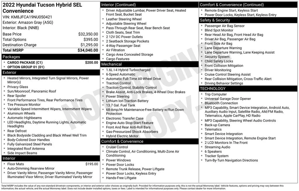 Used 2022 Amazon Gray Hyundai SEL Convenience image 4