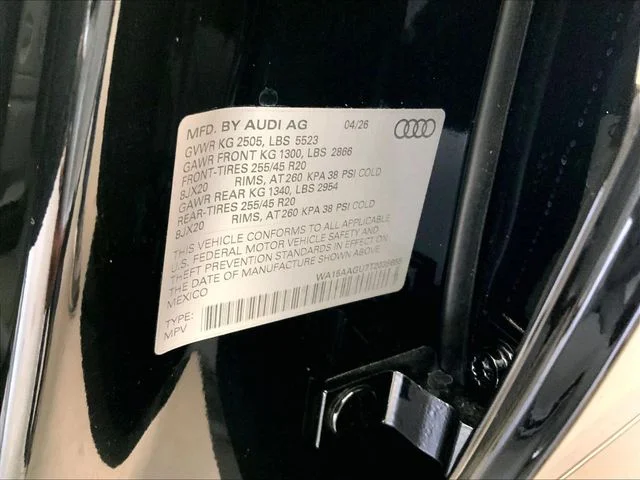 New 2026 Black Audi 2.0T Premium Plus image 14