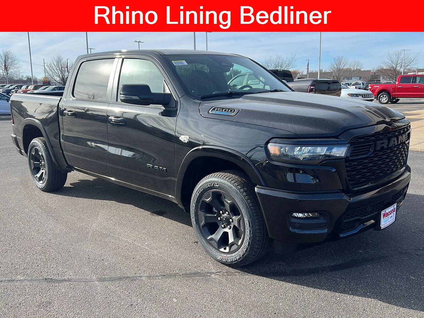 New 2026 Diamond Black Crystal Pearl-Coat Exterior Paint RAM Big Horn image 2