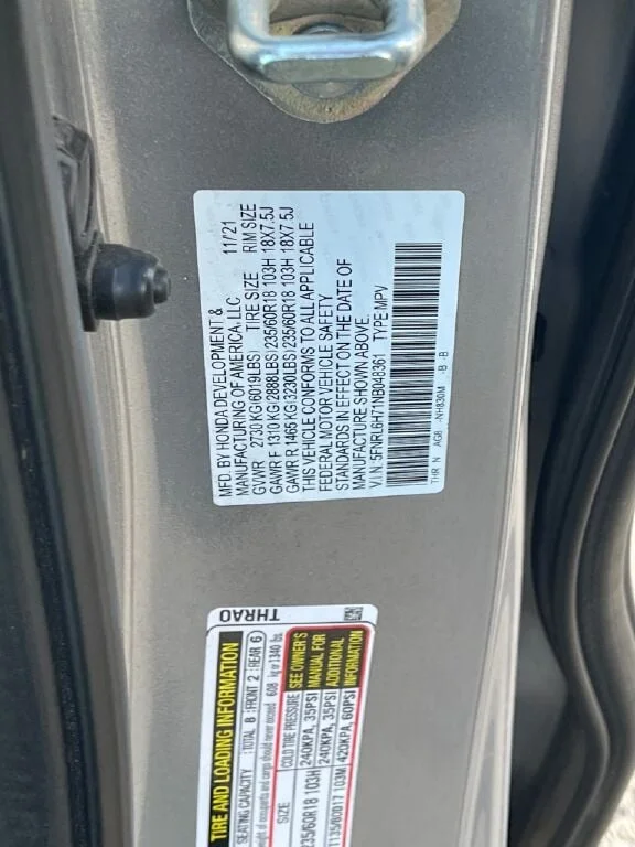 Used 2022 Lunar Silver Metallic Honda EX-L image 39