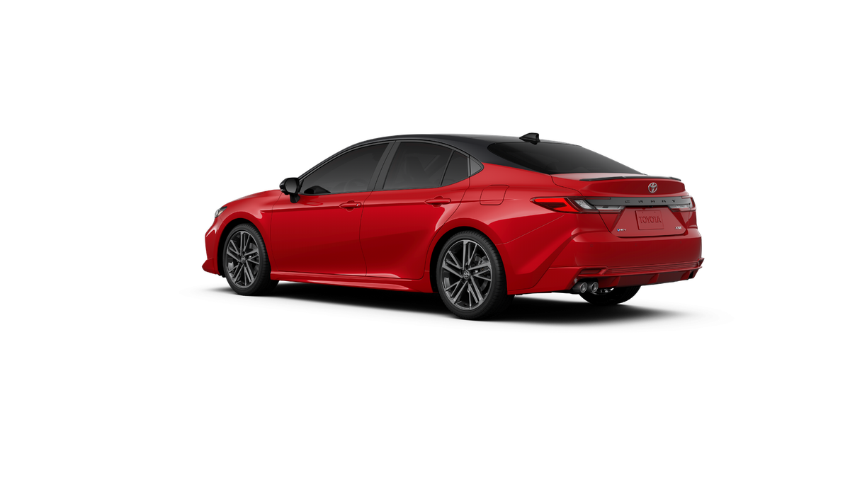 New 2027 Supersonic Red with Midnight Black Metallic roof Toyota XSE image 6