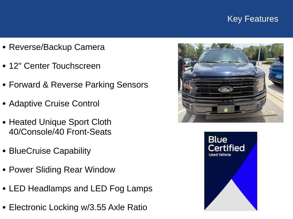 Certified Used 2024 Antimatter Blue Metallic Ford XLT image 7