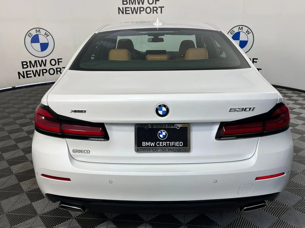 Certified Used 2023 Mineral White Metallic BMW 530i xDrive image 12