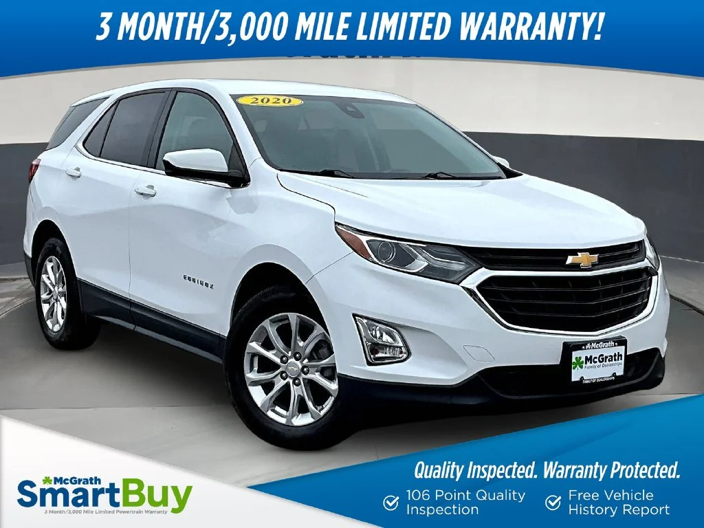 Certified Used 2020 White Chevrolet LT image 1