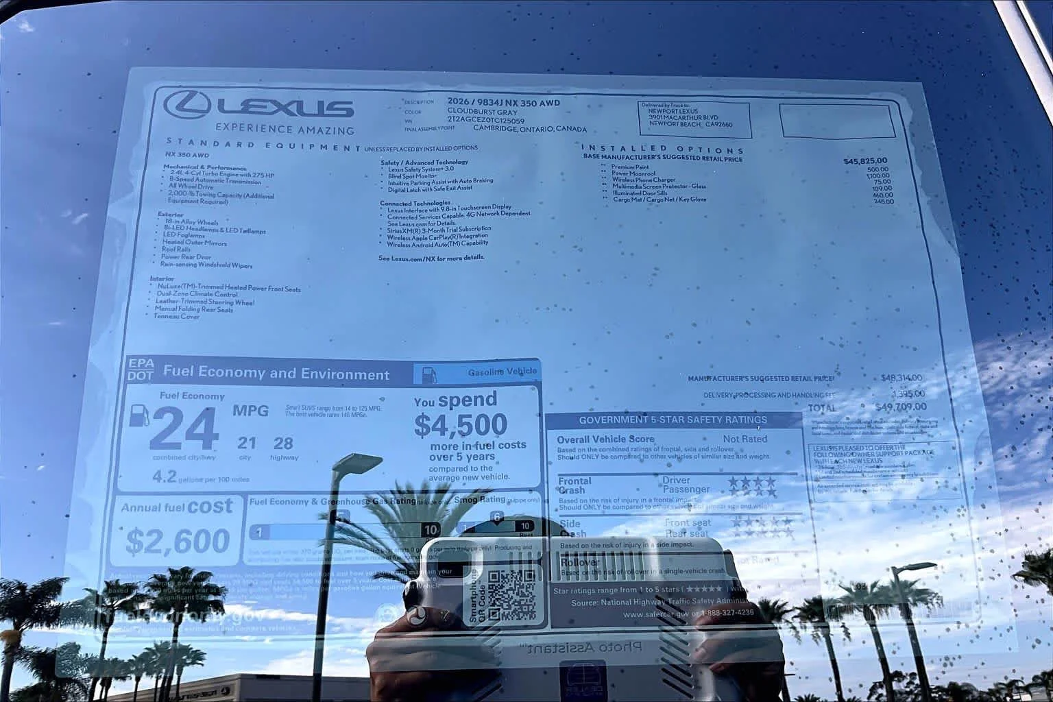 New 2026 Cloudburst Gray Lexus AWD image 22