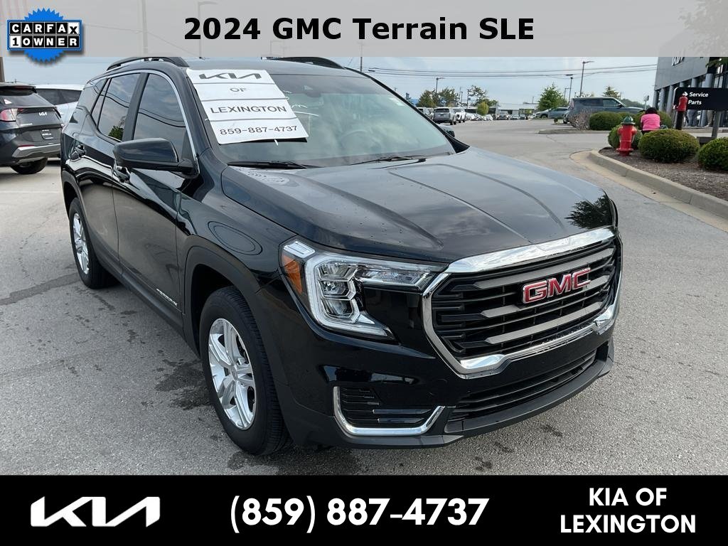 Used 2024 Ebony Twilight Metallic GMC SLE image 1