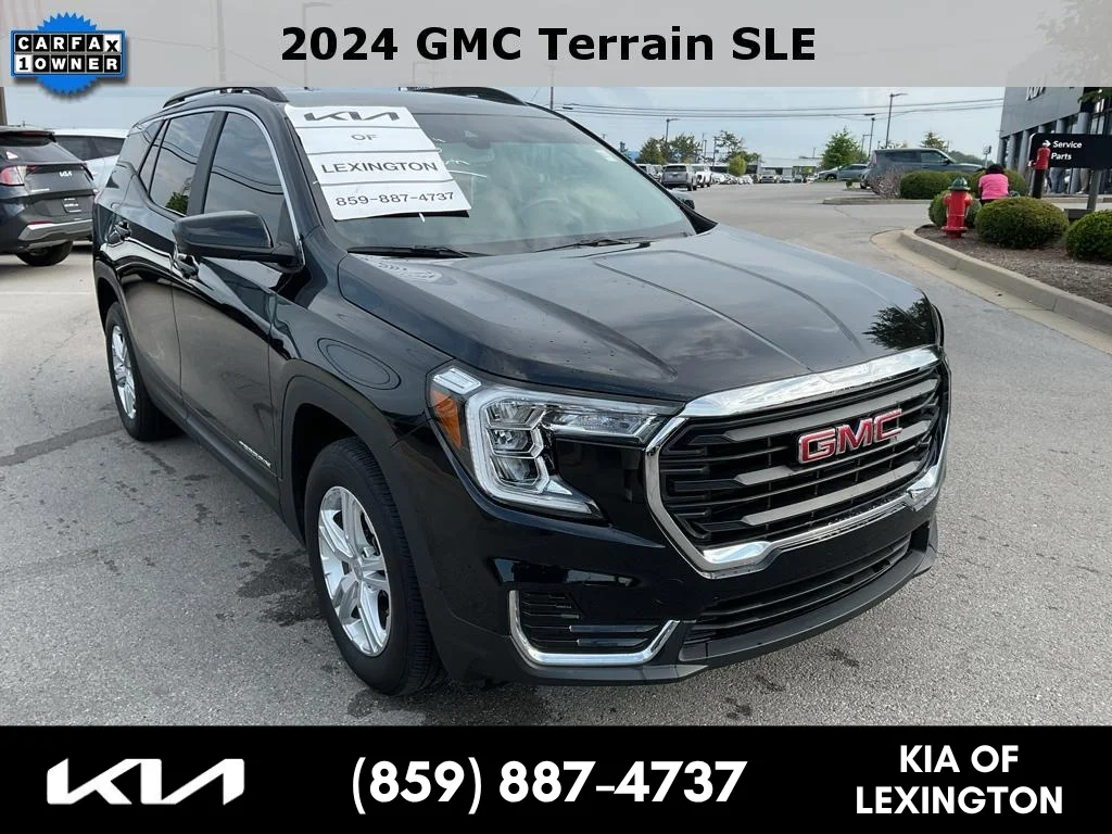 Used 2024 Ebony Twilight Metallic GMC SLE image 1