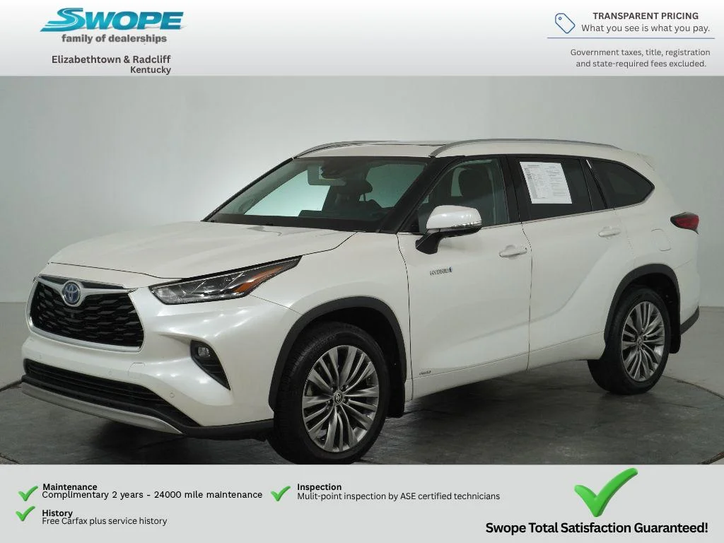 Used 2021 Blizzard Pearl Toyota Hybrid Platinum image 7