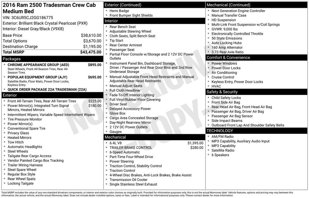 Used 2016 Black Ram Tradesman image 6
