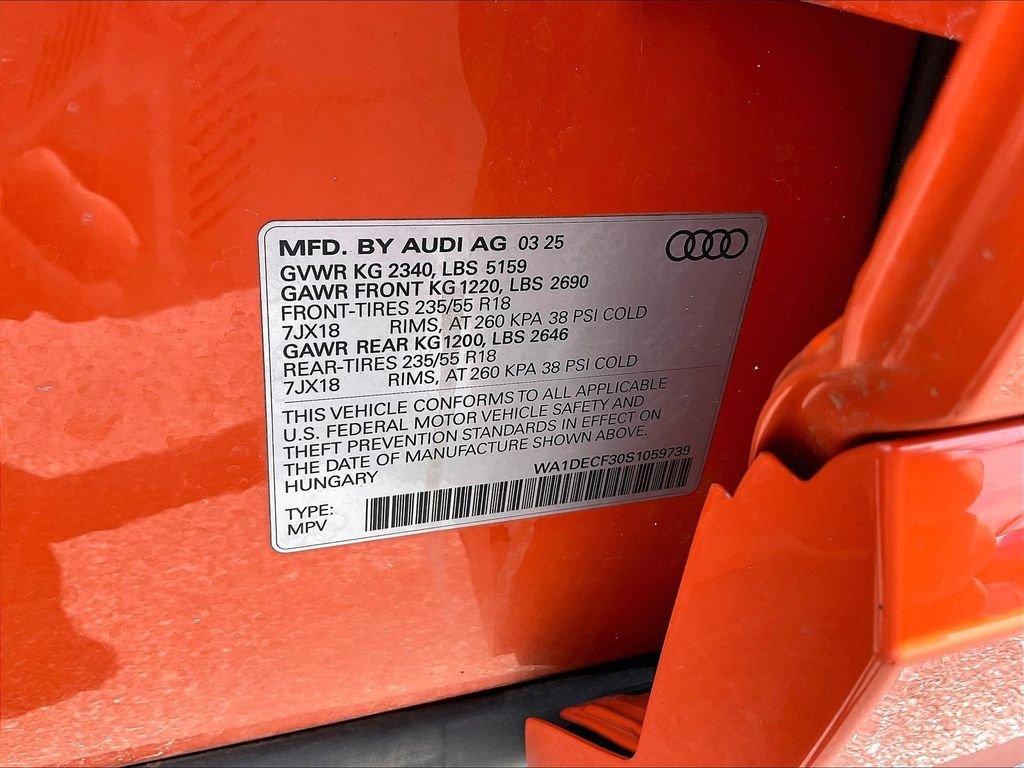 Used 2025 Orange Audi Premium image 32