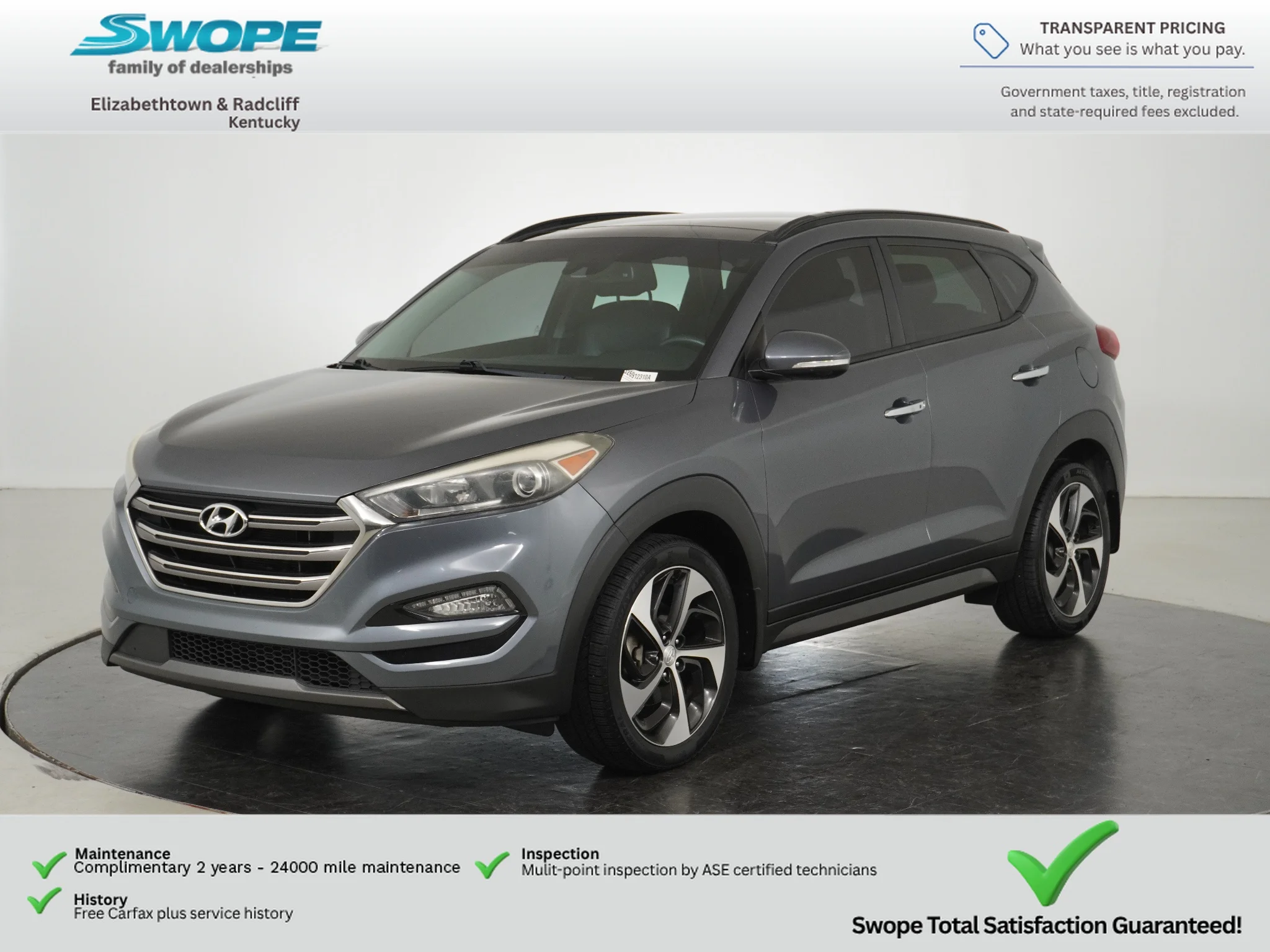 Used 2016 Coliseum Grey Hyundai Limited image 7