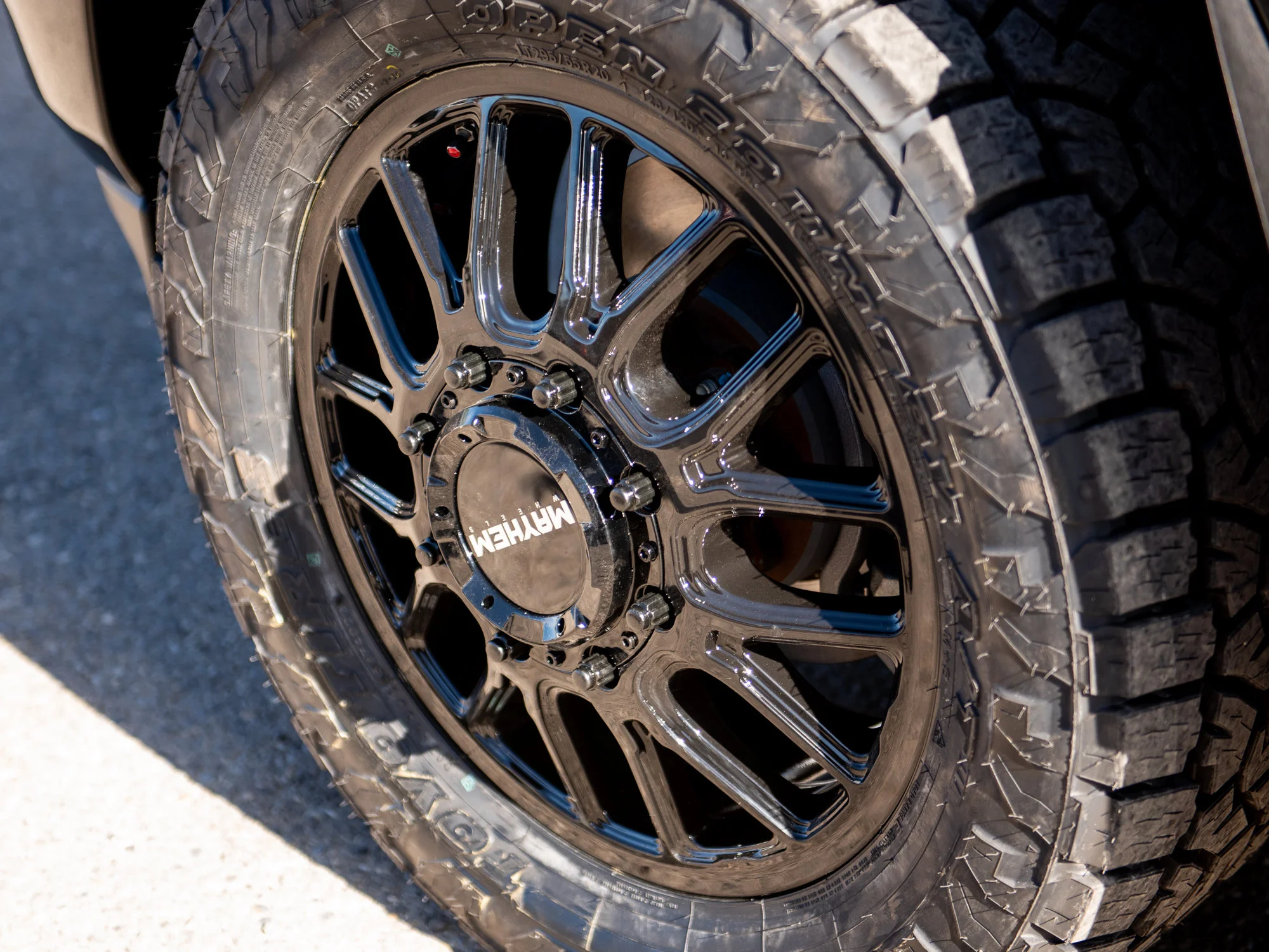 Used 2026 Black RAM Limited* Mega Cab Dually, 20 Inch Mayhem Wheels, 33 Inch Tires, Trigger Industries Mudflaps image 2