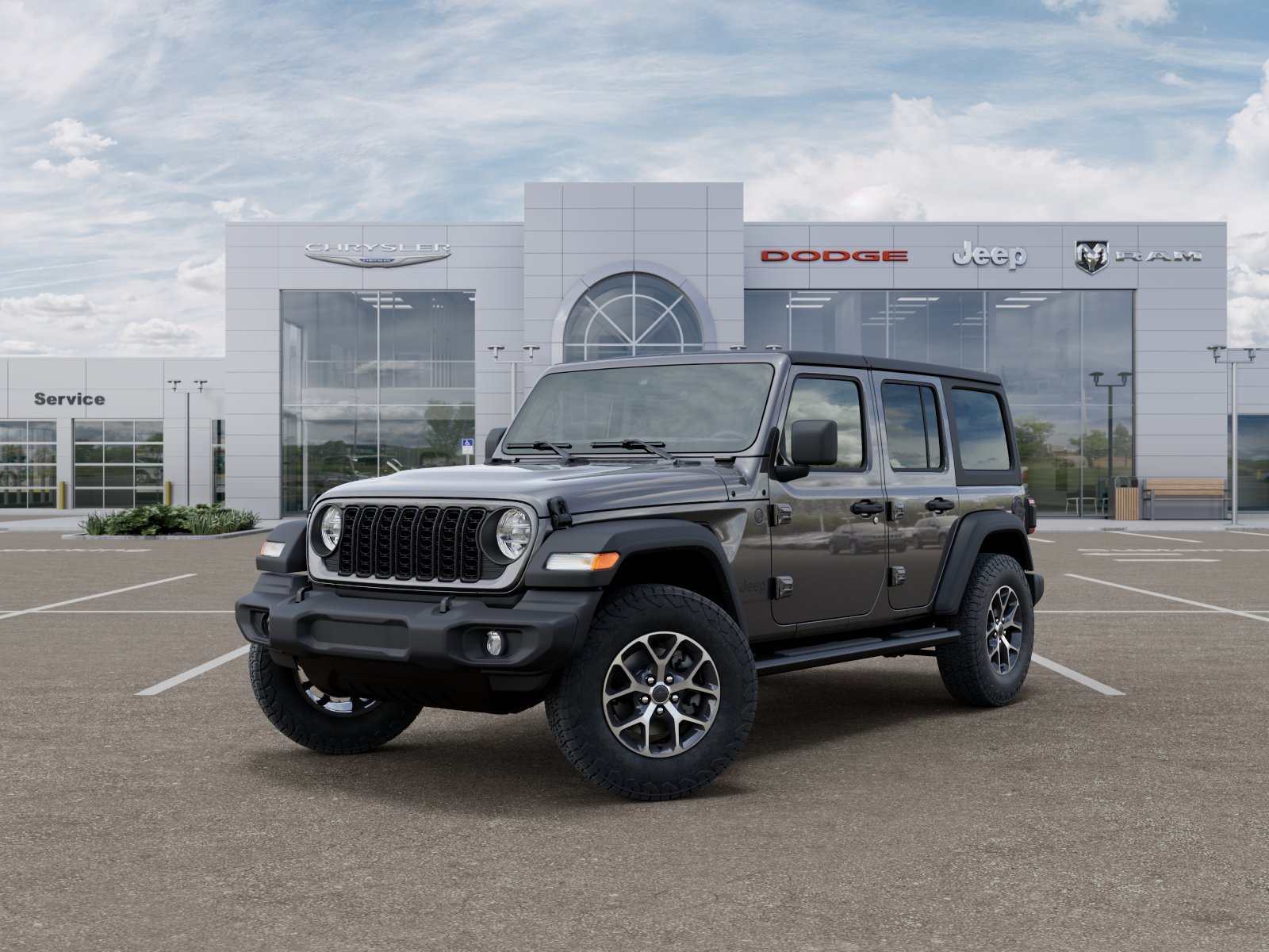 New 2025 Granite Crystal Metallic Clear-Coat Exterior Paint Jeep Sport S image 29