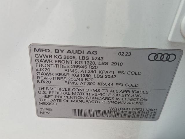 Used 2023 Glacier White Audi Premium Plus image 7