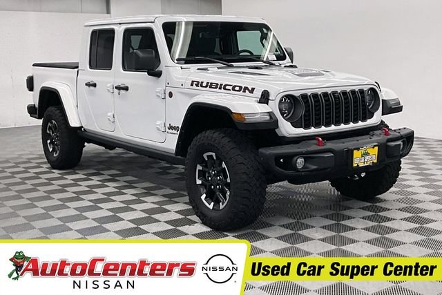 Used 2024 Bright White Clearcoat Jeep Rubicon image 1