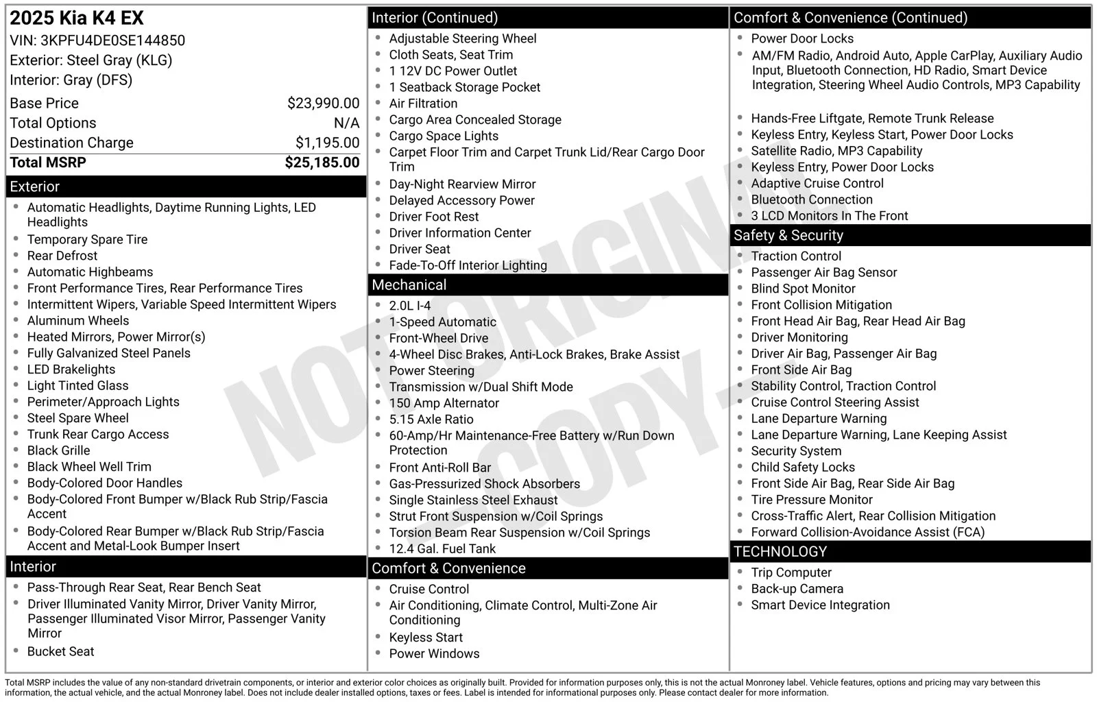 Used 2025 Steel Gray Kia EX image 5