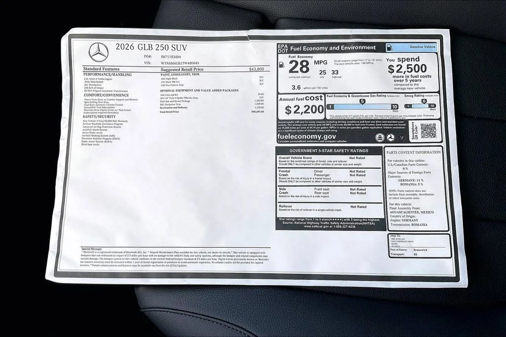 New 2026 Night Black Mercedes-Benz GLB 250 image 31