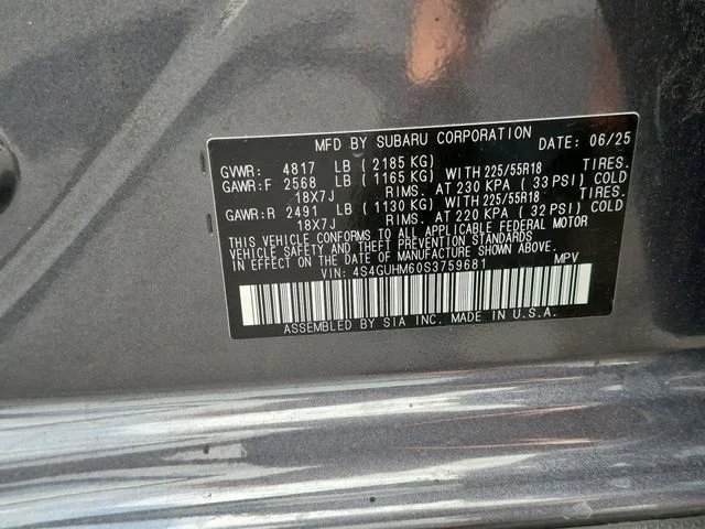 Used 2025 Gray Subaru Limited image 40