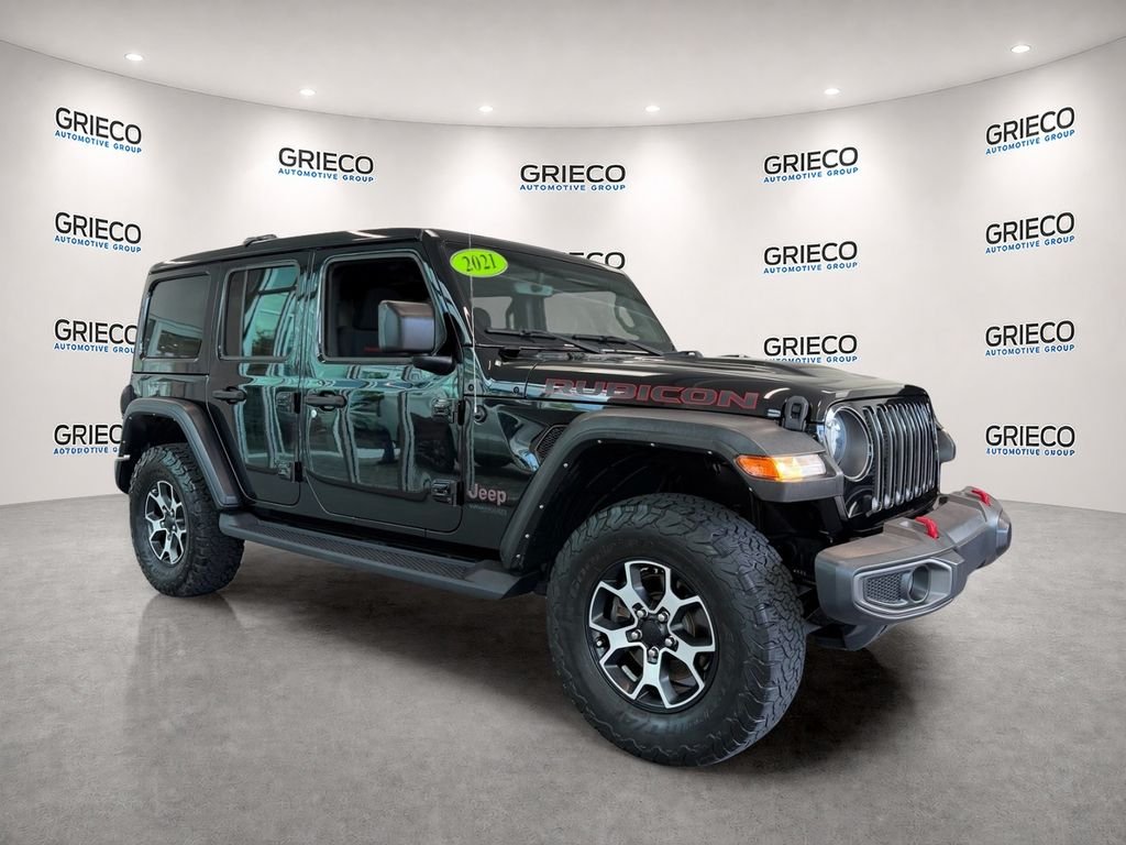 Used 2021 Black Jeep Unlimited Rubicon image 1