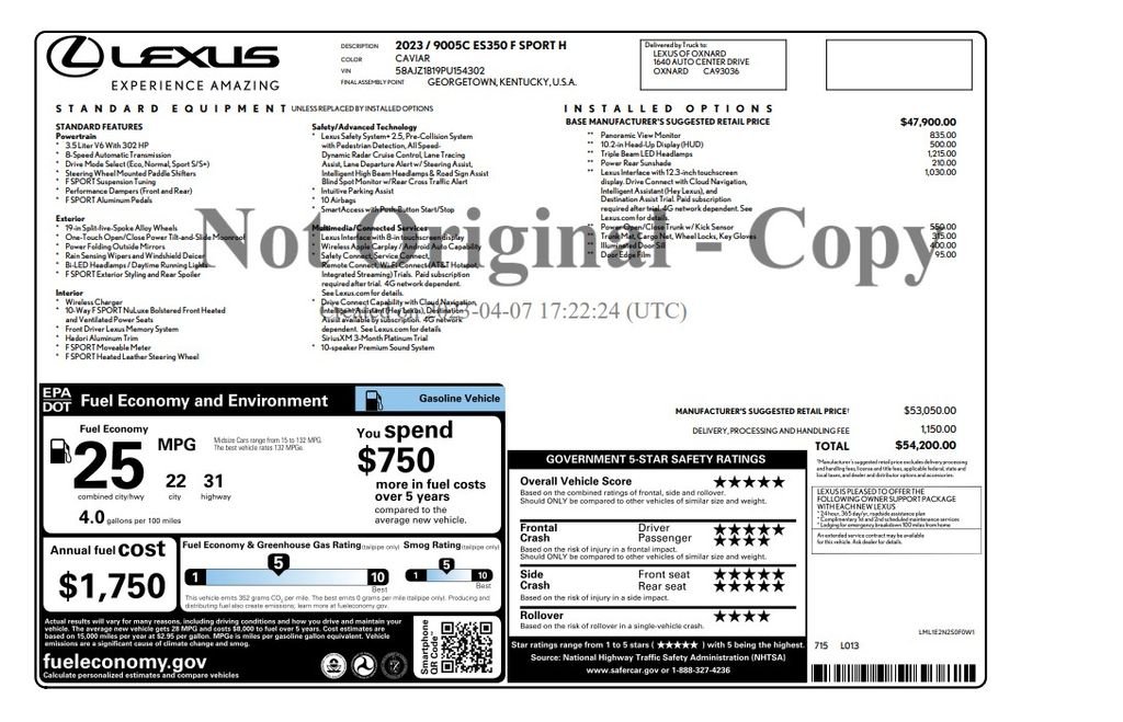 Used 2023 Black Lexus 350 F Sport image 4