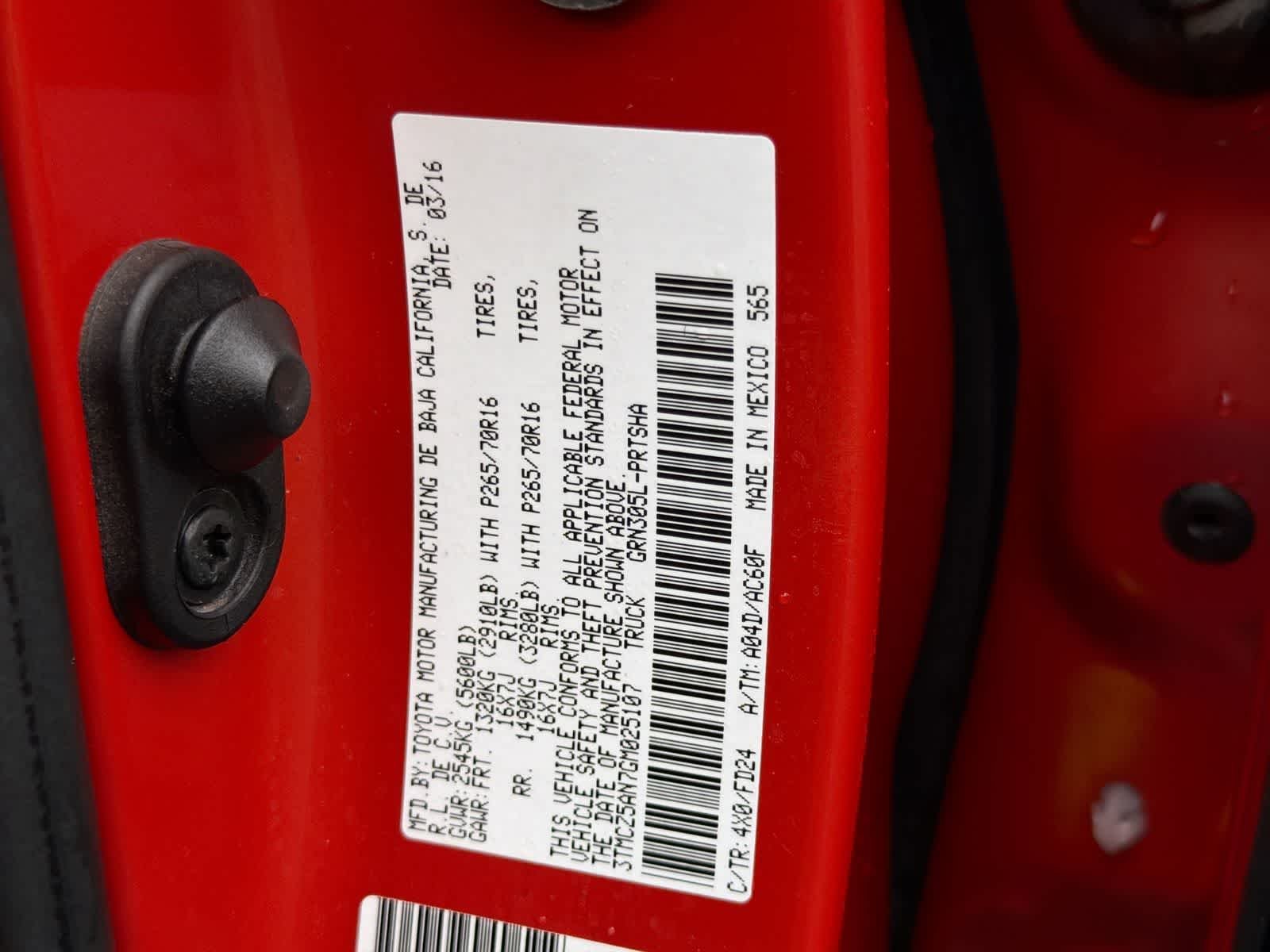 Used 2016 Inferno Toyota TRD Off Road image 37
