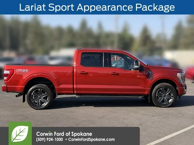 Certified Used 2023 Hot Pepper Red Metallic Tinted Clearcoat Ford Lariat image 11