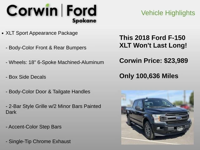 Used 2018 Shadow Black Ford XLT image 24