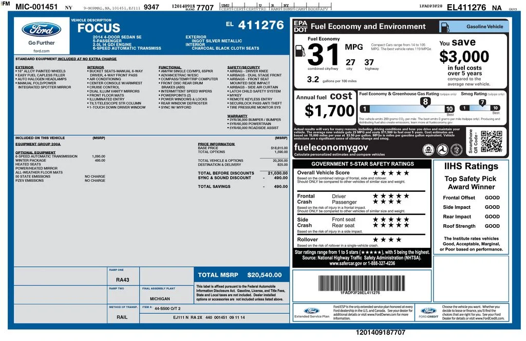 Used 2014 Ingot Silver Ford SE image 15