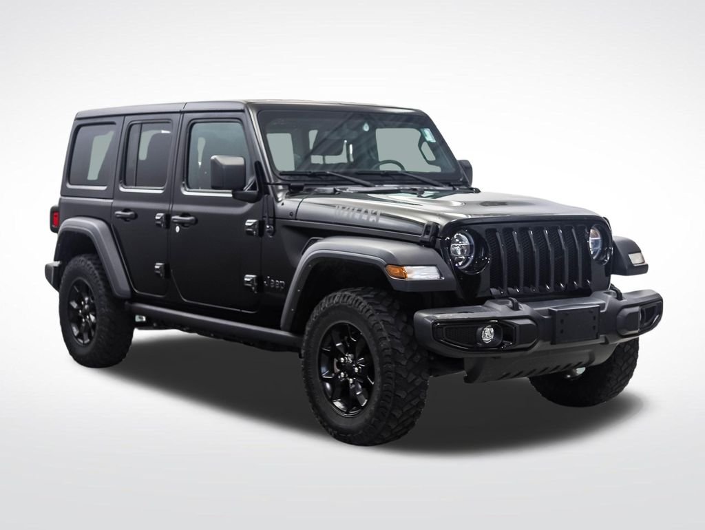 Used 2021 Black Clearcoat Jeep Unlimited Willys image 7