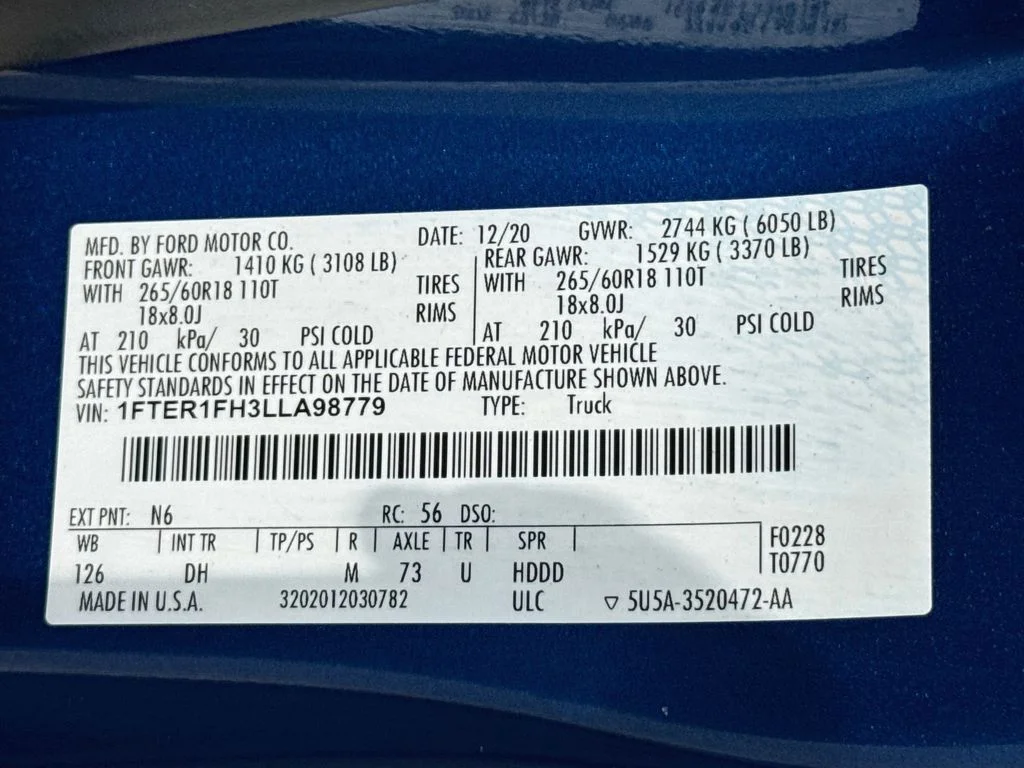 Certified Used 2020 Lightning Blue Metallic Ford Lariat image 22