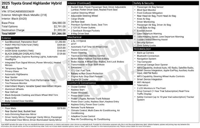Certified Used 2025 Black Toyota XLE image 6