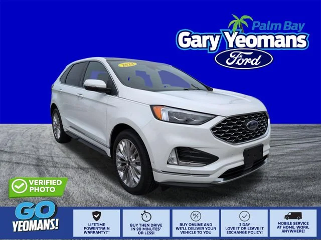 Used 2024 White Metallic Ford Titanium image 1