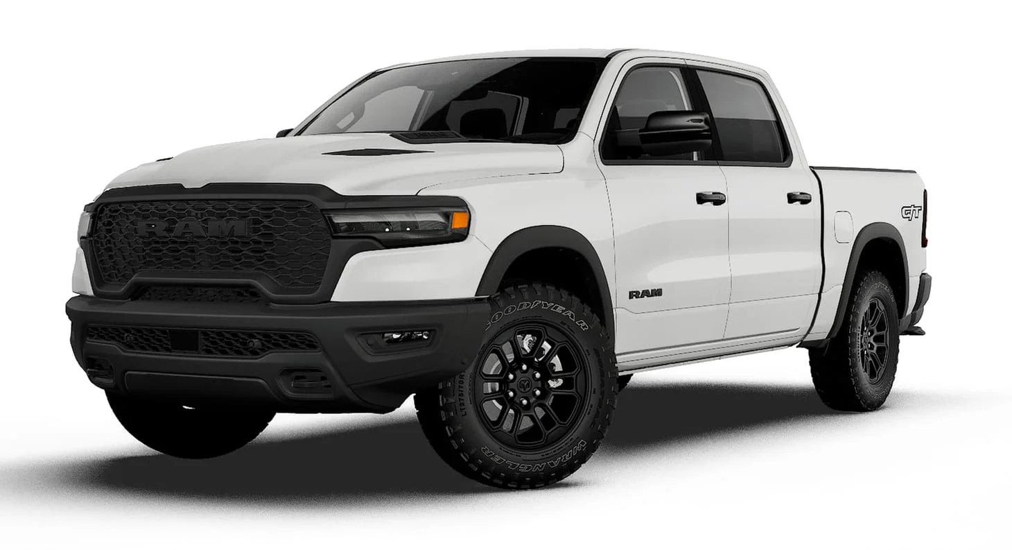 New 2027 Bright White Clear-Coat Exterior Paint RAM Rebel image 1