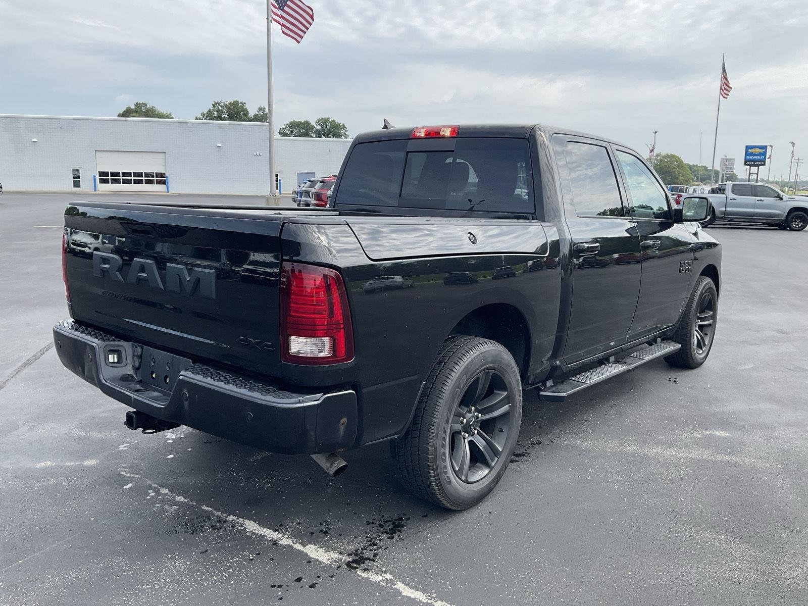 Used 2018 Brilliant Black Crystal Pearlcoat Ram Night image 6