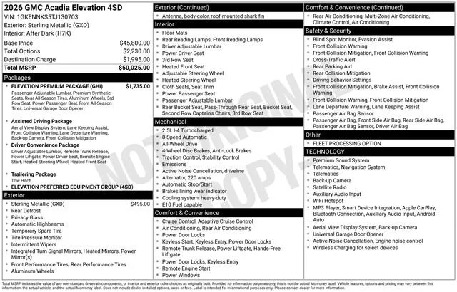 Used 2026 Sterling Metallic GMC Elevation image 5