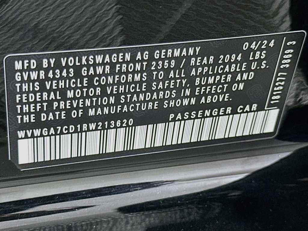 Used 2024 Deep Black Pearl Volkswagen 2.0T S image 31