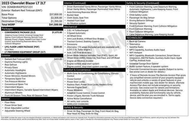 Used 2023 RADIANT RED TINTCOAT Chevrolet LT image 5