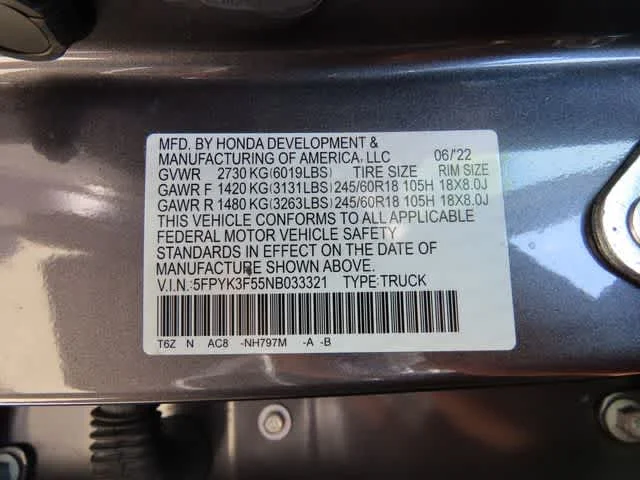 Certified Used 2022 Modern Steel Metallic Honda RTL image 28