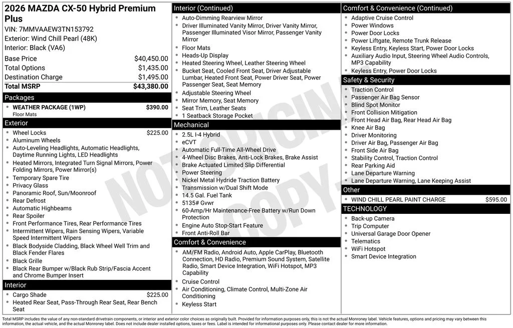 New 2026 Wind Chill Pearl Mazda Premium Plus AWD image 38