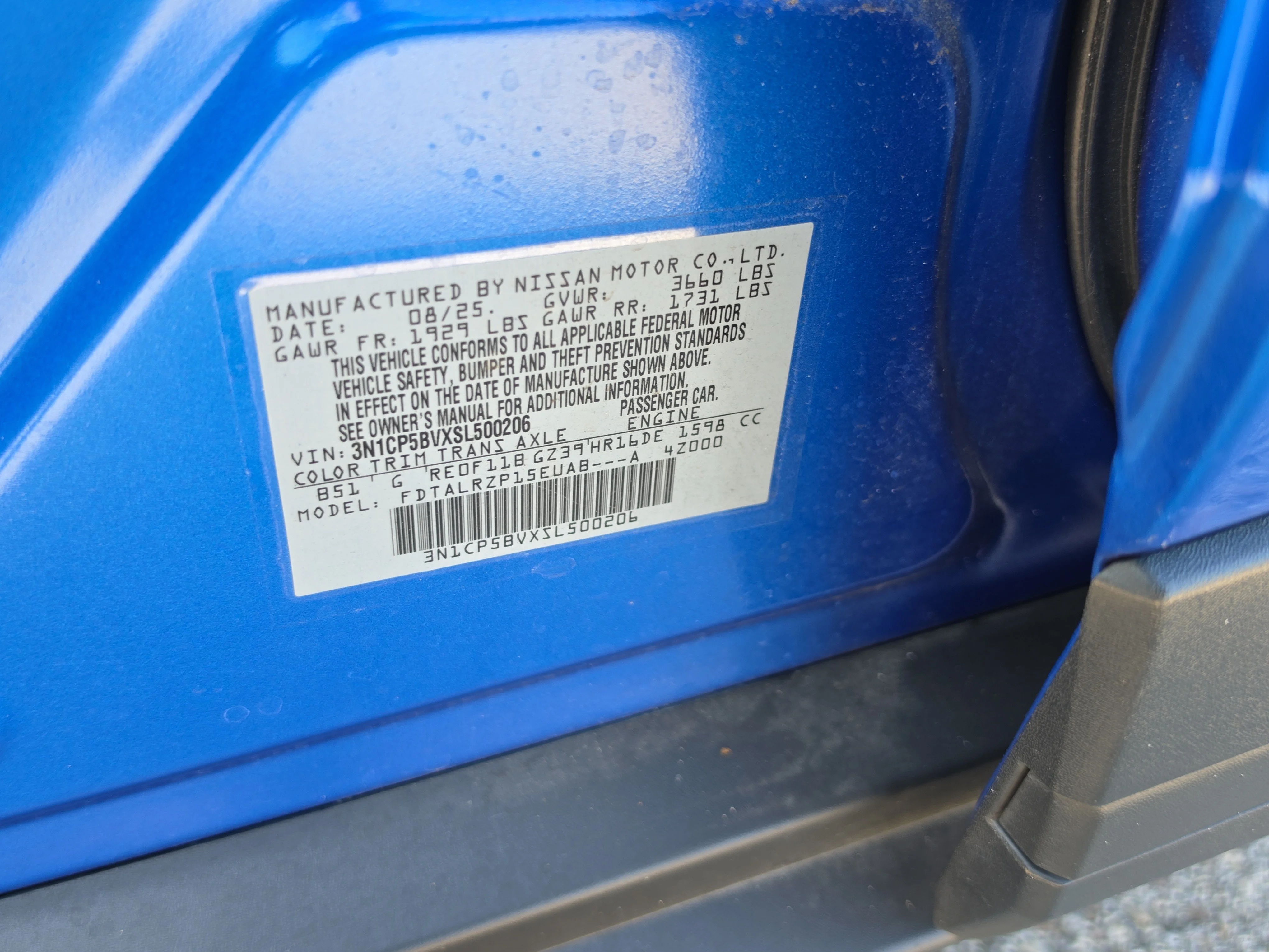 Certified Used 2025 Electric Blue Metallic Nissan S image 32