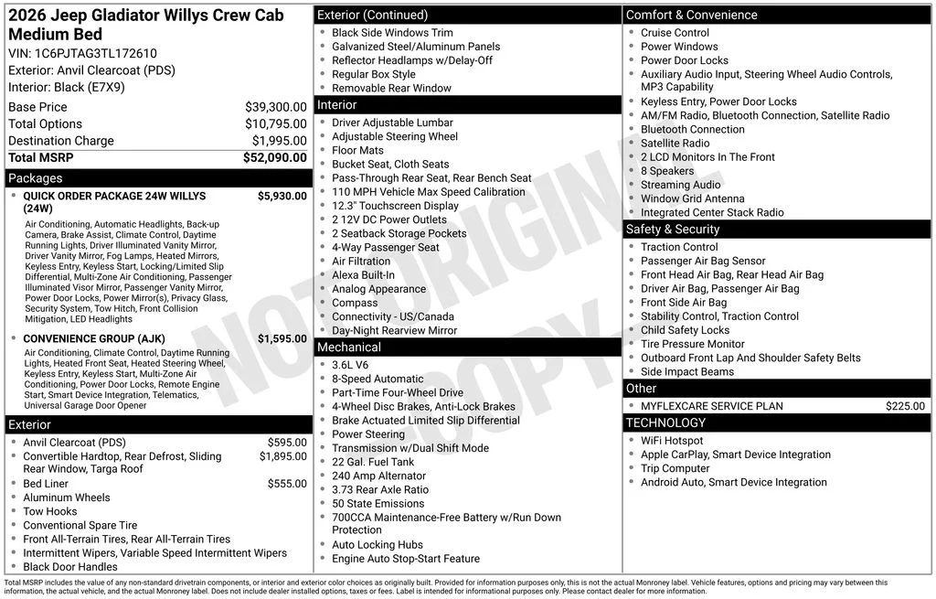 New 2026 Anvil Clear-Coat Exterior Paint Jeep Willys image 7