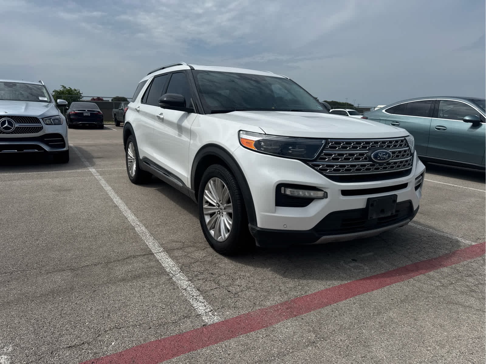 Used 2021 Star White Metallic Tri-Coat Ford Limited image 2