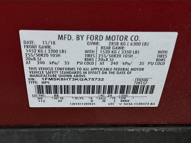 Certified Pre-Owned 2019 Ford Explorer Platinum