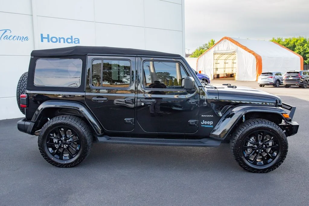 Used 2022 Black Clearcoat Jeep Unlimited Sahara 4xe image 16
