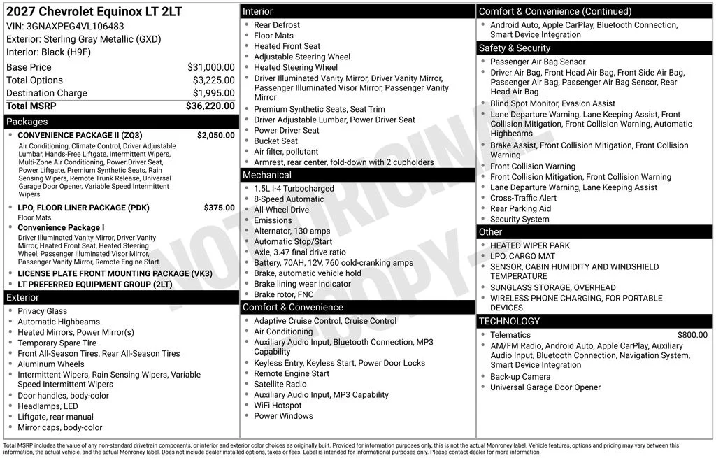 New 2027 Gray Chevrolet LT image 6