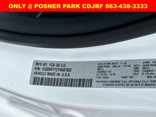 New 2026 Bright White Clear-Coat Exterior Paint RAM BIG HORN image 33