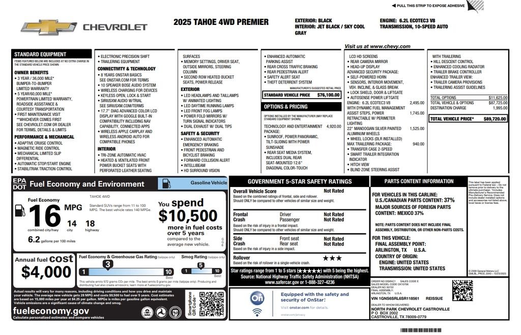 Used 2025 Black Chevrolet Premier image 3